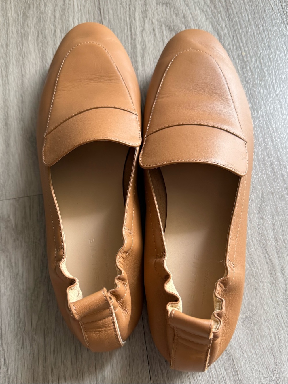 Everlane Made in Italy Leather Flats Loafers Tan Women’s Size 10